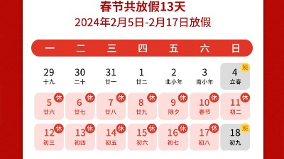 瑞龍呈祥，新年新禧丨靈科超聲波2024年春節(jié)<i style='color:red'>放假通知</i>